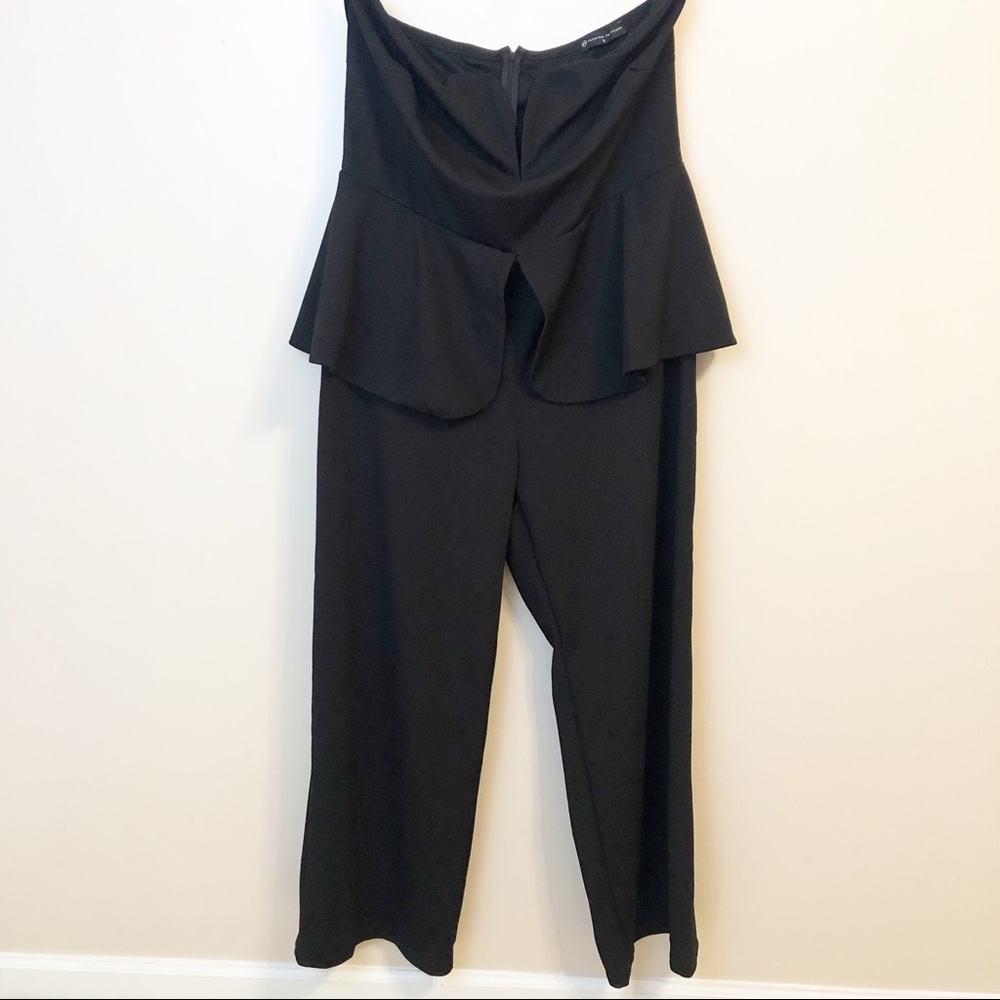 Fashion to Figure: Peplum Wide Leg Jumpsuit